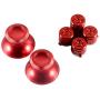 eXtremeRate Red Metal Alumium Alloy Thumbsticks Bullet ABXY Mod Buttons Replacement Parts for Microsoft Xbox One Xbox One S X Controller