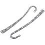 HOUSWEETY 12pc Mixed Antique Tibetan Silver Carved Hook Bookmarks [Office Product]