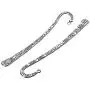 HOUSWEETY 12pc Mixed Antique Tibetan Silver Carved Hook Bookmarks [Office Product]
