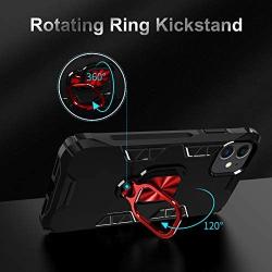 iPhone 11 Case, Maxuni iPhone 11 Protective Case with Ring Kickstand, Drop Tested Anti-Scratch Impact-Resistant Bumpers Cover with Stand Metal Plate to Magnetic Car Mount(6.1 inch)