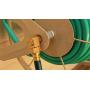 Liberty Garden 703-1 Multi-Purpose Steel Garden Wall/Floor Mount Hose Reel, Tan