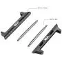 Spring Bar Watch strap connector Stainless Steel Adapter Replaceable Metal Connection Adapter Connection Watch Strap with Replacement Tool Compatible with Apple Watch Band 42mm 44mm（Silver-4 Pair）