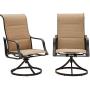 Romayard Outdoor Swivel Dining Chairs
