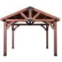 Backyard Discovery 2001510 Arlington 12 x 10 Gazebo, 12 Ft x 10 Ft, Walnut