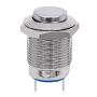Twidec /12mm 1/2'' Waterproof Silver Metal Shell Momentary Raised Top Push Button Switch DC/AC 36V 2A SPST 1NO Start Button for car Modification Switch(Quality Assurance for 1 Years) M-12-T-G