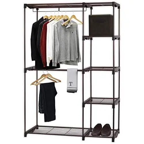Simple Houseware Freestanding Clothes Garment Organizer Closet, Bronze Simple Houseware Freestanding Clothes Garment Organizer Closet, Bronze