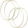HOHIYA 19 Inch Metal Floral Hoop Wreath 4pcs Large Gold Craft Macrame Ring for Christmas Wedding Wall Hanging 4mm Wire