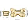 RMISODO 4 Pieces Butterfly Shaped Clasp Turn Lock Metal Purse Twist Lock for DIY Handbag Purse