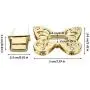 RMISODO 4 Pieces Butterfly Shaped Clasp Turn Lock Metal Purse Twist Lock for DIY Handbag Purse RMISODO 4 Pieces Butterfly Shaped Clasp Turn Lock Metal Purse Twist Lock for DIY Handbag Purse