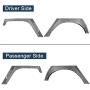 Hooke Road Armor Style Fender Flares + Front Inner Fender Liners Kit Compatible with Jeep Wrangler JK & Unlimited 2007-2018 2/4 Doors
