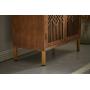 COZAYH Full-Assembled 2 Door Accent Cabinet Modern Mirror Fronts Clean-Lined Silhouette, Natural