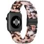 Caunedy Compatible with Apple Watch Bands 38mm/40mm for Women/Man, Light and Waterproof Fashion Replacement Resin Band with Stainless Steel Buckle for iWatch Series 6/5/4/3/2/1/SE (Black Grey, 38/40mm)