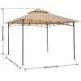 ABCCANOPY 11x11 Patio Gazebos for Patios Double Roof Soft Canopy Garden Backyard Gazebo for Shade and Rain, Khaki ABCCANOPY 11x11 Patio Gazebos for Patios Double Roof Soft Canopy Garden Backyard Gazebo for Shade and Rain, Khaki
