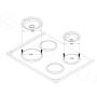 KITCHEN BASICS 101 316048413 and 316048414 Replacement Chrome Drip Pans for Frigidaire Kenmore - Includes 2 6-Inch and 2 8-Inch Pans, 4 Pack