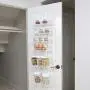 Smart Design Over The Door Adjustable Pantry Organizer Rack w/ 6 Adjustable Shelves - Large 58 Inch - Steel Construction w/ Hooks & Screws - for Cans, Food, Misc. Item - Kitchen [White]