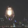 Rustic State Set of 4 Industrial Vintage Style | Hanging Pendant Metal Wire Cage | Adjustable Light Fixture Lamp Guard (Black)