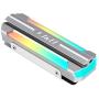 J&D ARGB M.2 Heatsink, Aluminum Alloy M.2 Heatsink SSD Cooler with 5V 3Pin ARGB Light and Thermal Pad, Compatible with SATA NVMe NGFF 2280 M.2 SSD