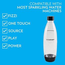 SodaStream Black 1L Slim Carbonating Bottles Twin Pack, 1-Liter