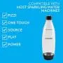 SodaStream Black 1L Slim Carbonating Bottles Twin Pack, 1-Liter SodaStream Black 1L Slim Carbonating Bottles Twin Pack, 1-Liter