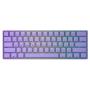GK61s Mechanical Gaming Keyboard - 61 Keys Multi Color RGB Illuminated LED Backlit Wired Programmable for PC/Mac Gamer (Gateron Mechanical Black, Lavender)