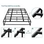SAYGOER Queen Bed Frame Base Metal Platform Mattress Foundation Eyeglasses Shaped Frame No Box Spring Needed Heavy Duty Steel Slat Support Underbed Storage Space Noise Free Non-Slip Easy Assembly