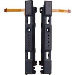 Side Rail with Ribbon Cable for Switch Joy Con, NS Metal JoyCon Rail Replacement Part (Left+Right)