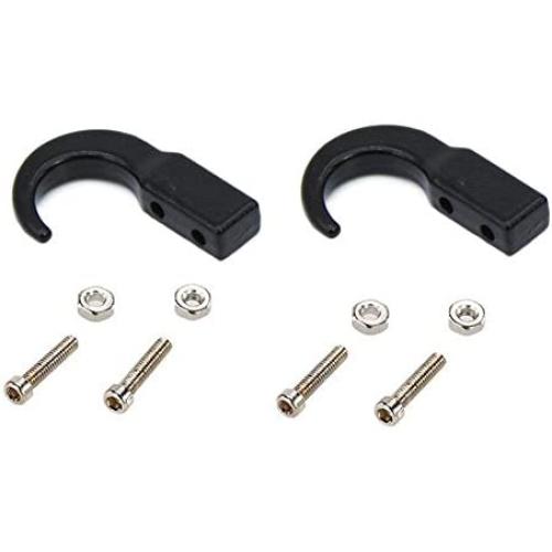 LAFEINA 1Set Black Metal Winch Hook for 1/10 Scale Rock Crawler RC Car