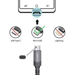 Micro USB Cable Android Charger, JSAUX (2-Pack 6.6FT) Micro USB Android Charger Cable Nylon Braided Cord Compatible with Galaxy S7 S6 J7 Edge Note 5, Kindle. MP3 and More-Grey