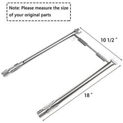 Hisencn Gas Grill Stainless Steel Burner Tubes Pipe Replacement for Weber Spirit 200, Spirit E-210, E-220, Spirit S-210, S-220 Series Gas Grills with Up Front Controls (Model Years 20), 18'', 69785