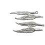 Youdiyla 90 PCS Mini Feather Charms Collection - Antique Silver Bronze Gold Small Bird Plume Plumage Metal Pendants for Dream Catcher Jewelry Making DIY Findings (HM48)