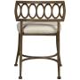 Hillsdale Canal Street Metal Vanity Stool, Golden Bronze