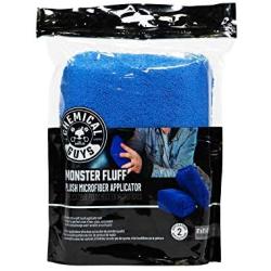 Chemical Guys Monster Fluff Exterior Premium Microfiber Applicator, Blue (Pack of 2) (MIC29602)