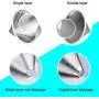 Pour Over Coffee Dripper Stainless Steel LHS Slow Drip Coffee Filter Metal Cone Paperless Reusable Single Cup Coffee Maker 1-2 Cup With Non-slip Cup Stand and Cleaning Brush