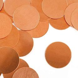 ImpressArt - Premium Metal Stamping Blanks for Metal Stamping and Jewelry Making (24 Pack) (1'' Circle w/Hole, Copper)