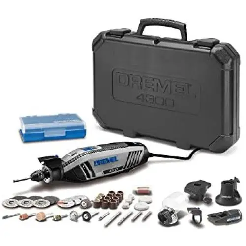 Dremel 4300-5/40 High Performance Rotary Tool Kit with LED Light- 5 Attachments & 40 Accessories- Engraver, Sander, and Polisher- Perfect for Grinding, Cutting, Wood Carving, Sanding, and Engraving Dremel 4300-5/40 High Performance Rotary Tool Kit with LED Light- 5 Attachments & 40 Accessories- Engraver, Sander, and Polisher- Perfect for Grinding, Cutting, Wood Carving, Sanding, and Engraving