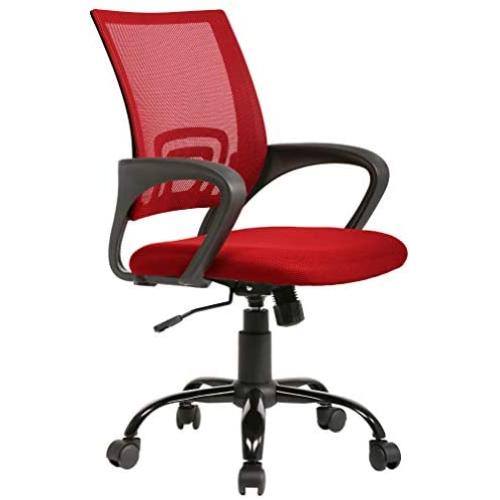 Office Chair Ergonomic Cheap Desk Chair Mesh Computer Chair Back Support Modern Executive Adjustable Rolling Swivel Chair for Home&Office, Red