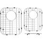 Kitchen Sink Grates - Bottom Grids for Kitchen Sink - Sink Steel Bottom Grid - Metal Sink Protector - Sink Protector Grid - Stainless Steel Bottom Grid - 13L x 16W, 11,26L x 14,5W Set of 2