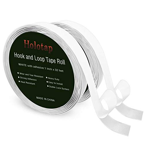 1 Inch x 32 Feet Self Adhesive Hook and Loop Strips by Holotap Fabric Fastener Interlocking Tape (White, 1 Inch) 1 Inch x 32 Feet Self Adhesive Hook and Loop Strips by Holotap Fabric Fastener Interlocking Tape (White, 1 Inch)