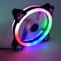 sddfor 12V LED Light CPU Cooler Fan, Silent Fan PC Computer Fan Case Heatsink Cooler Cooling Fan