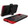 ZIZO Bolt Series for Galaxy S20 Case with Kickstand Holster Lanyard - Black & Red