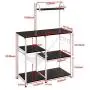 Mr IRONSTONE Kitchen Bakers Rack Utility Storage Shelf 35.5'' Microwave Stand 3-Tier+4-Tier Shelf for Spice Rack Organizer Workstation(Dark Brown) Mr IRONSTONE Kitchen Bakers Rack Utility Storage Shelf 35.5'' Microwave Stand 3-Tier+4-Tier Shelf for Spice Rack Organizer Workstation(Dark Brown)