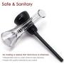 Vintorio Wine Aerator Pourer - Premium Aerating Pourer and Decanter Spout (Black)
