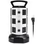 Power Strip Tower JACKYLED Surge Protector Electric Charging Station 3000W 13A 10 Outlets 4 USB Ports with 16AWG 6.5ft Heavy Duty Extension Cord for Home Office Power Strip Tower JACKYLED Surge Protector Electric Charging Station 3000W 13A 10 Outlets 4 USB Ports with 16AWG 6.5ft Heavy Duty Extension Cord for Home Office