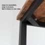 IRONCK Computer Desk 39.4'', Small Desk Home Office Study Desk Metal Frame, Modern Simple Laptop Table, Easy Assembly, Industrial Style, Rustic Brown