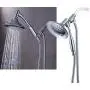 G-promise Double Height Positioning Shower Head, High Pressure Shower Heads with Handheld Spray, Adjustable Metal Bracket Holder,Extra Long Stainless-Steel Flexible Hose (Chrome) G-promise Double Height Positioning Shower Head, High Pressure Shower Heads with Handheld Spray, Adjustable Metal Bracket Holder,Extra Long Stainless-Steel Flexible Hose (Chrome)