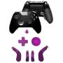 4 pcs Trigger Paddles and 2 Interchangeable D-Pads Metal Stainless Steel Replacement Parts for Elite Series 2 and Xbox one Elite Controllers（Purple）