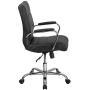 Flash Furniture Mid-Back Black LeatherSoft Executive Swivel Office Chair with Chrome Base and Arms