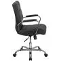 Flash Furniture Mid-Back Black LeatherSoft Executive Swivel Office Chair with Chrome Base and Arms Flash Furniture Mid-Back Black LeatherSoft Executive Swivel Office Chair with Chrome Base and Arms