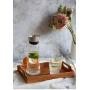 DECRAFTS Hand-Woven Rattan Rectangular Serving Tray with Handles for Breakfast, Drinks, Snack for Coffee Table (14.5x10.2x1.4inches)