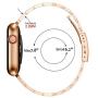 T-ENGINE Metal Band Compatible with Apple Watch SE Series 6 5 4 3 2/1, Upgraded Ultra Thin Band for 38mm 40mm Rose Gold